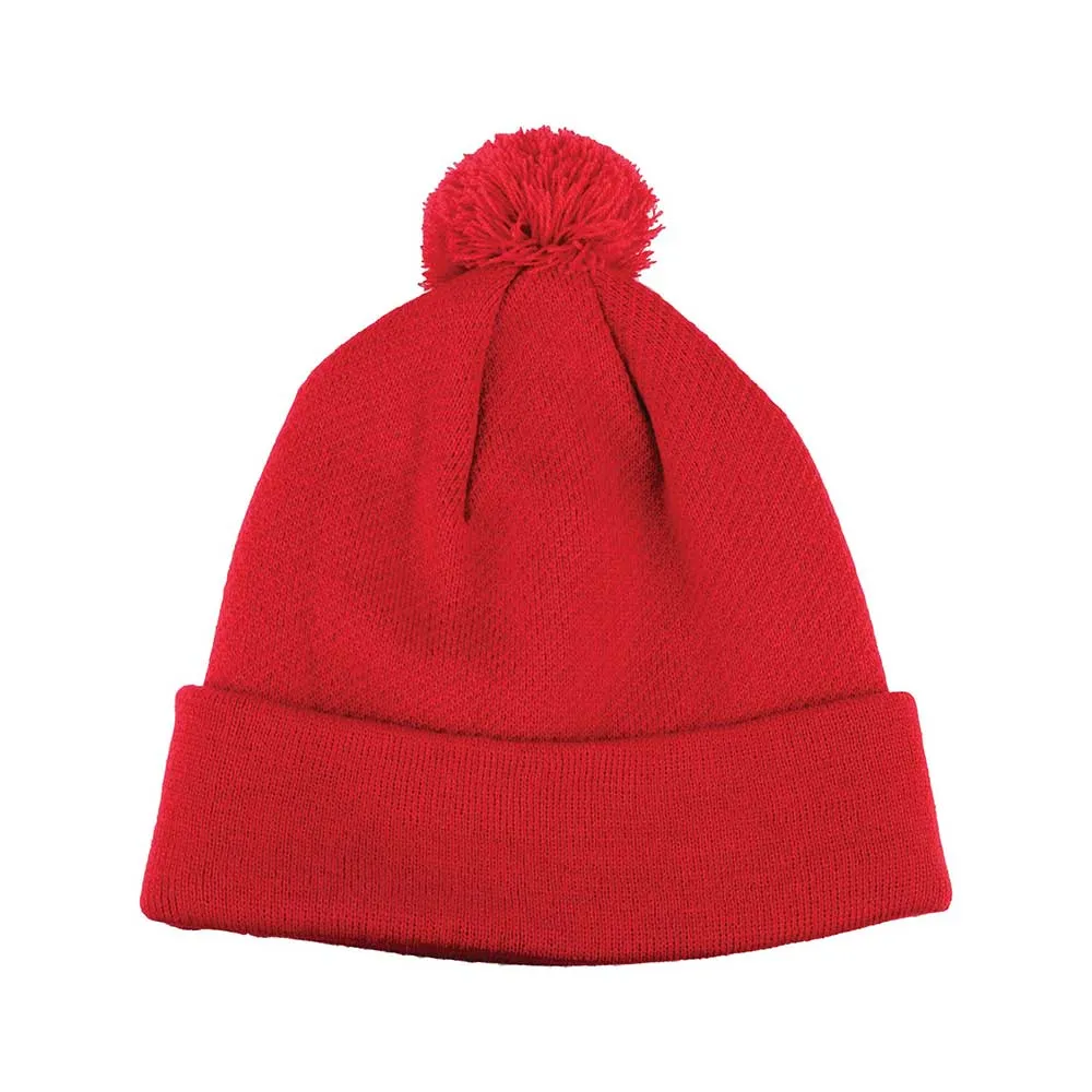 Youth Pom Beanie W/Cuff