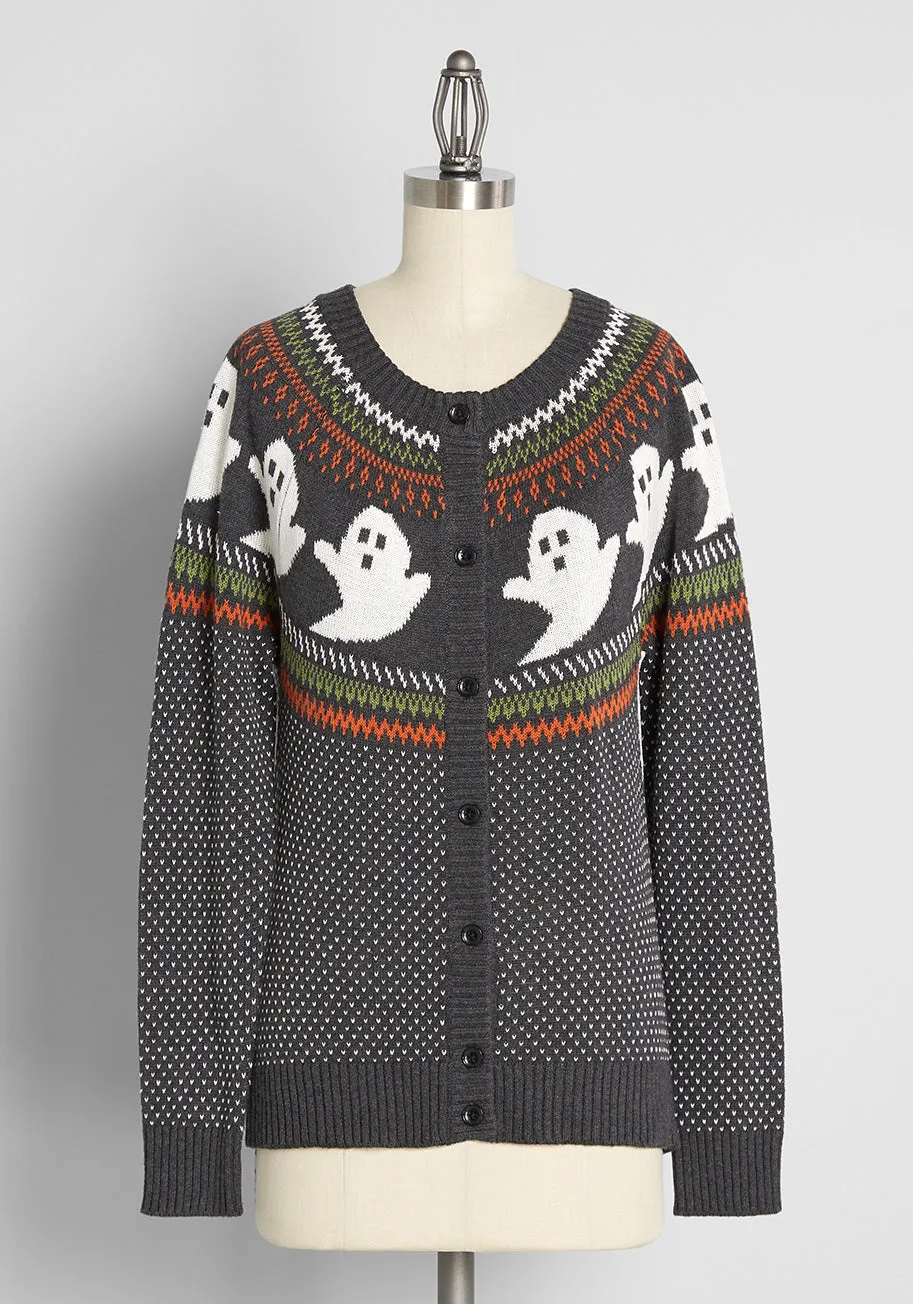 You've Been Ghosted Fair Isle Cardigan