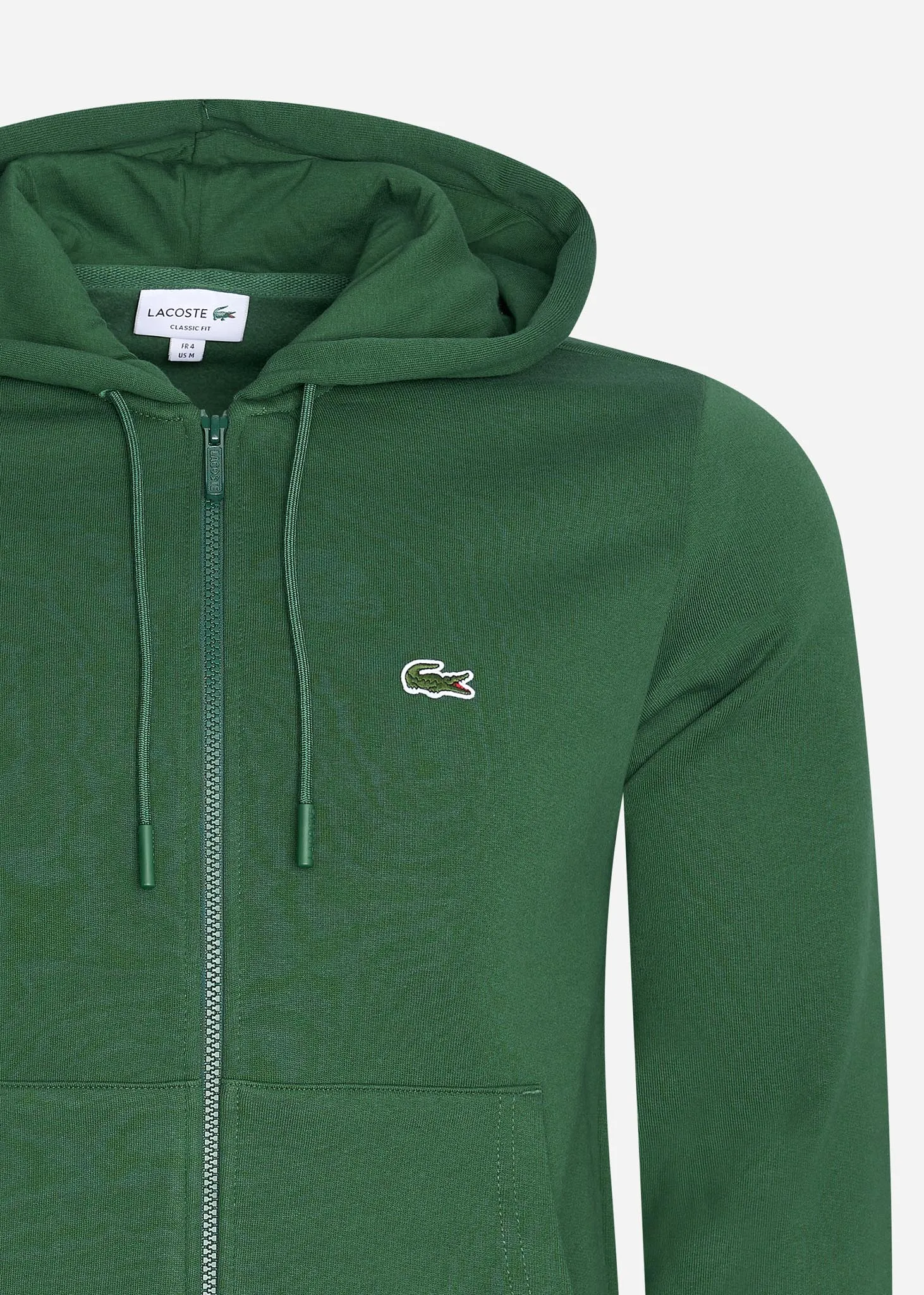 Zip through hoodie - green