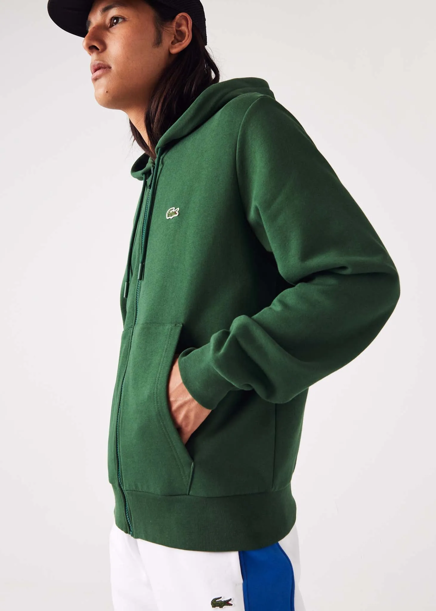 Zip through hoodie - green