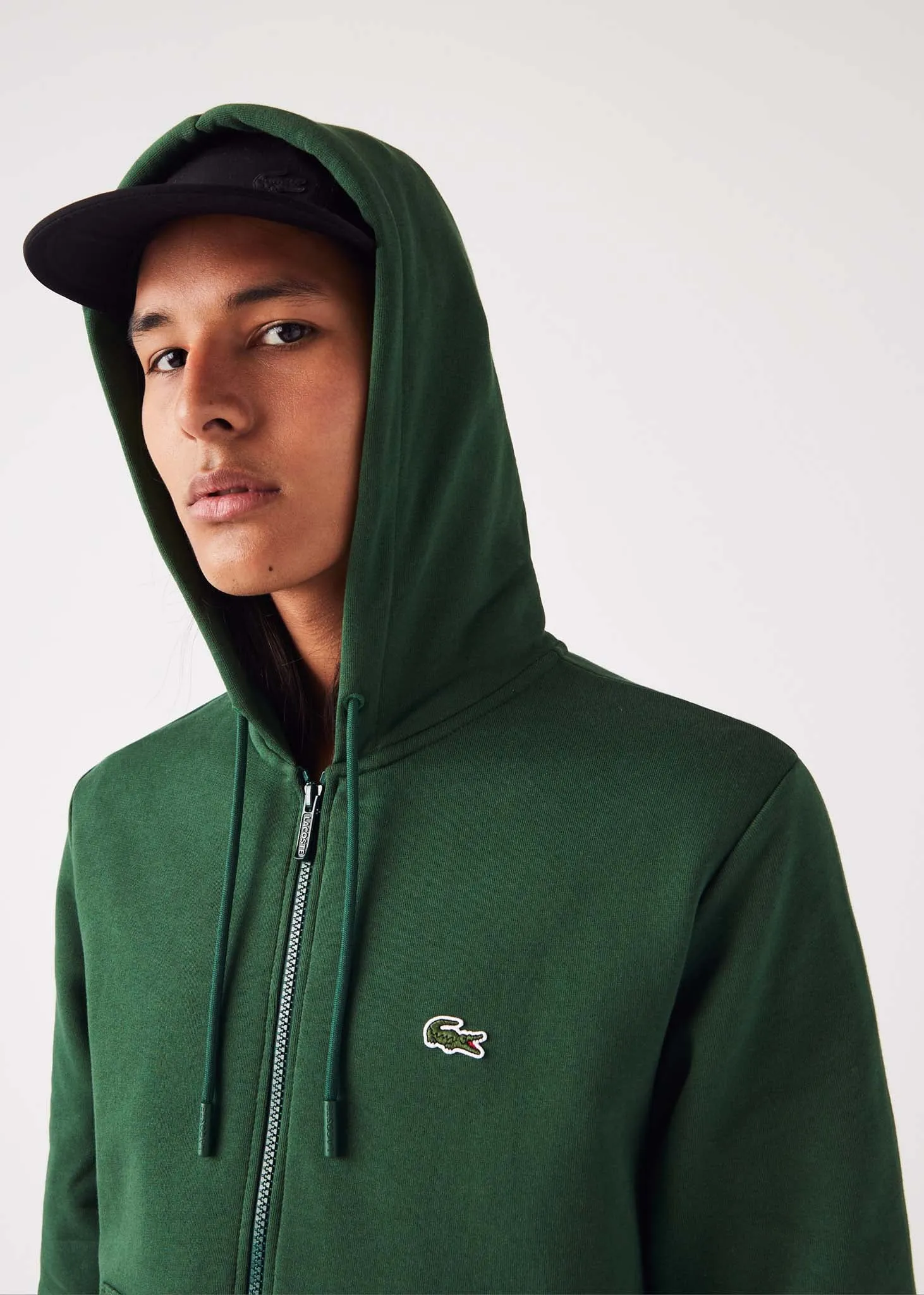 Zip through hoodie - green