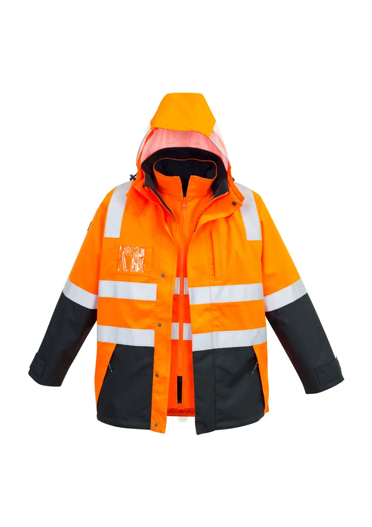 ZJ532- Mens Hi Vis 4 in 1 Waterproof Jacket