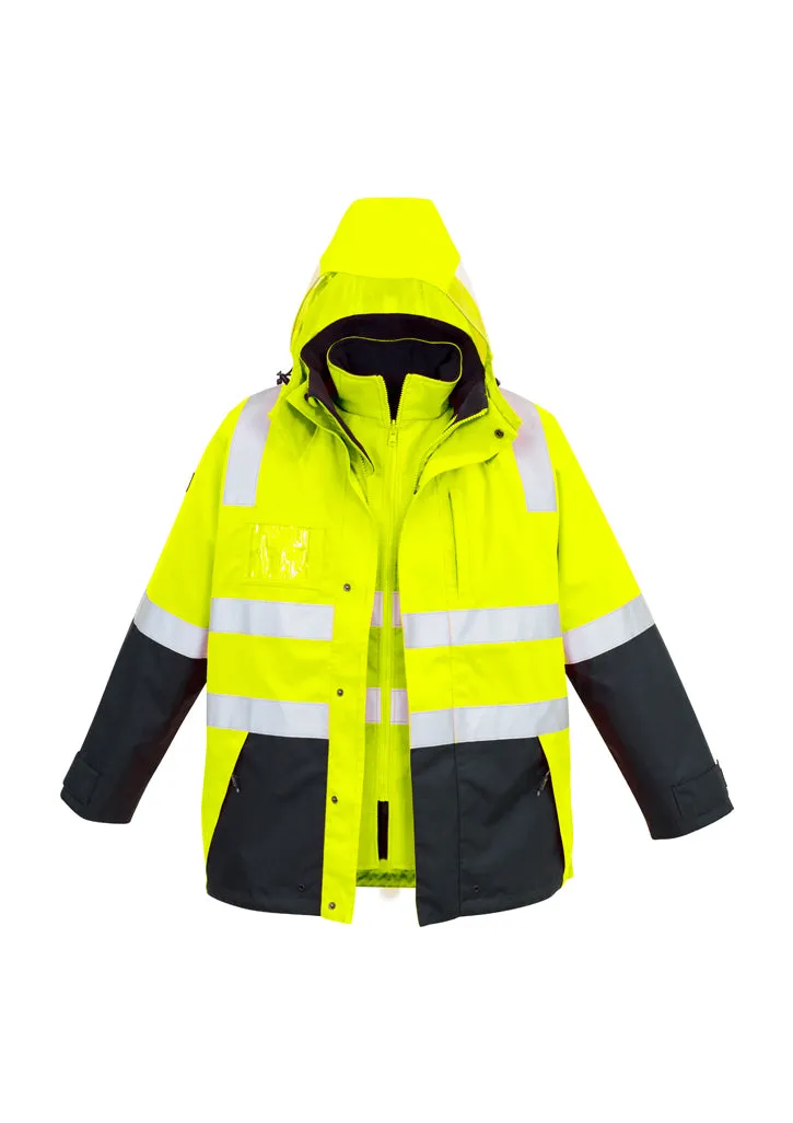 ZJ532- Mens Hi Vis 4 in 1 Waterproof Jacket