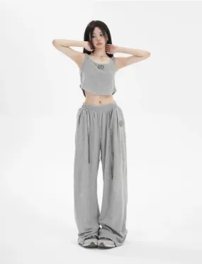 ZZ Fuzzy Cropped Camisole & Comfty Sweatpants Set